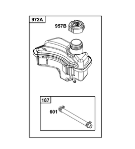 Fuel Supply Group Diagram and Parts List for 09P602-0121-H5 020000 - 09Z999 Briggs and Stratton Engine